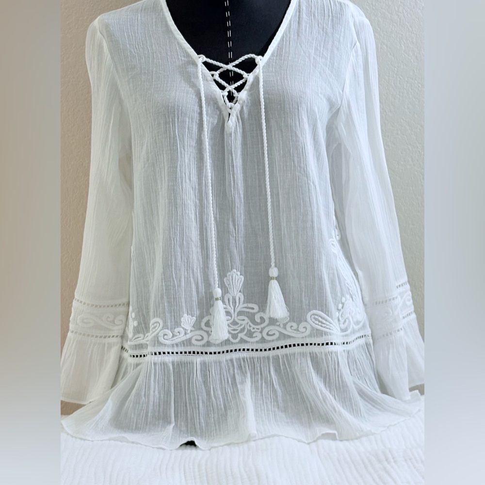 LILLY PULITZER TOP SHIRT BLOUSE WHITE SIZE SMALL NEW WITH TAGS SEE PICS - Picture 5 of 14